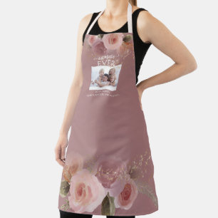 Tablier Floral Meilleure mère JAMAIS Elégante aquarelle 