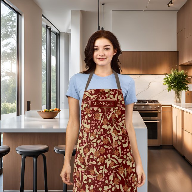 Tablier Floral Monogrammé (Créateur téléchargé)
