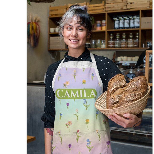 Tablier Floral Personnalisé (Créateur téléchargé)