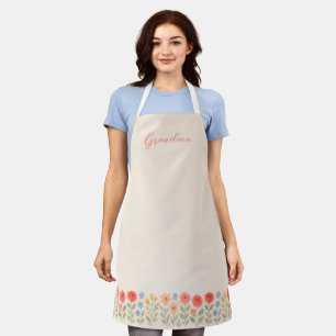 Tablier floral pour grand-mère ou maman