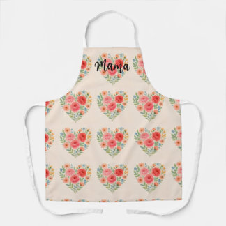 Tablier floral pour maman (personnalisable)
