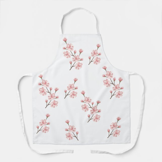 Tablier Floral rose mou (Recto)