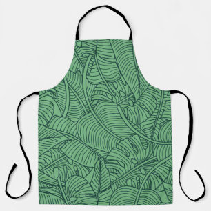 Tablier Floral seamless pattern with leaves. tropical back