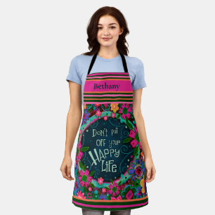 Tablier Floral Whimsical Custom Happy Life Inspirivity