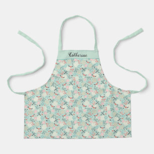 Tablier Flore des libellules et des coeurs