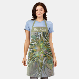 Tablier Flore Imaginaire Fractale Fleur Avec Or Meilleure