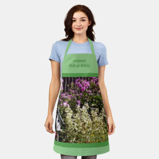 Tablier Flower Garden Birdhouse Art Personnalisé