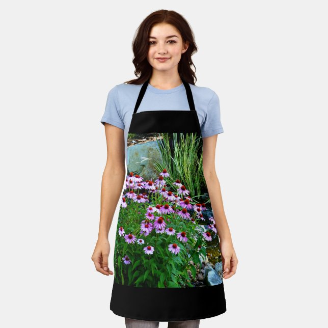 Tablier Flux de jardin avec fleurs violettes (Porté)