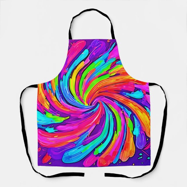 Tablier Flux doux : Cartoon arc-en-ciel (Recto)