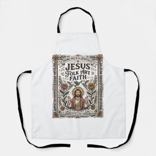 Tablier Foi en Jésus Art Populaire Foi Chrétienne Jésus Ar