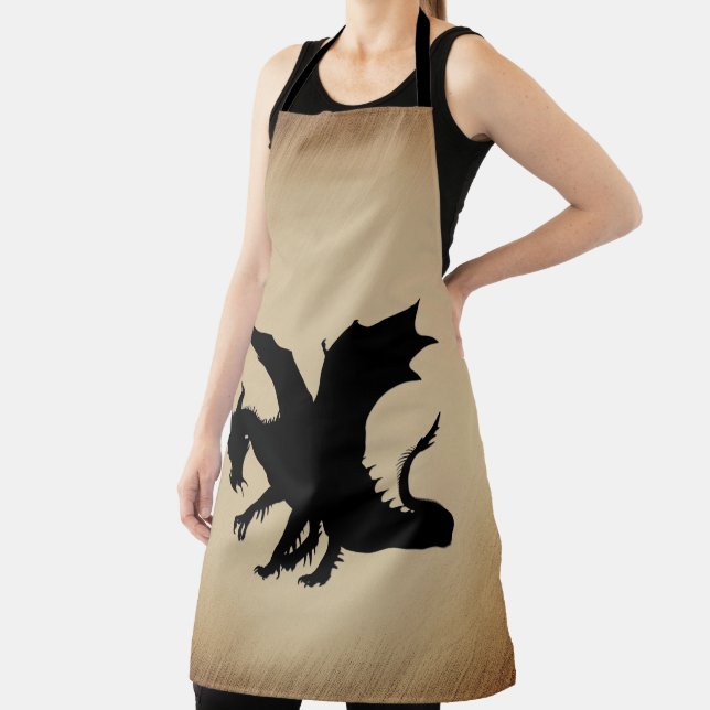 Tablier Fond rustique Dragon noir (Insitu)
