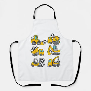 Tablier Football Ball Kids Football Construction Camions