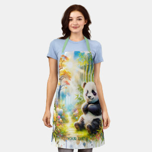 Tablier Forêt de bambou de Panda mignonne Imaginaire