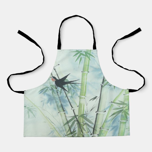 Tablier Forêt de bambou - vert (Recto)