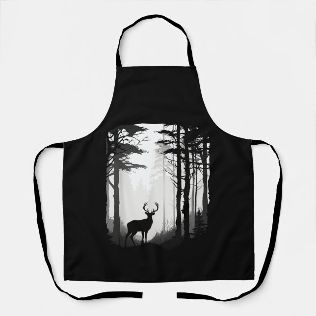 Tablier Forêt de cerfs faune (Recto)