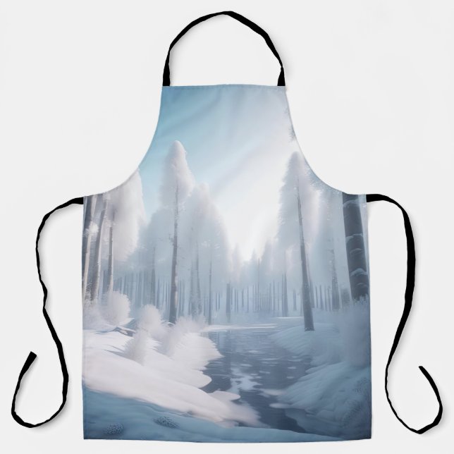 Tablier forêt hivernale (Recto)