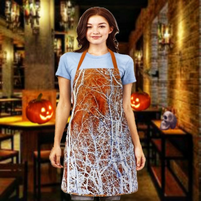 Tablier Forêt squelettique II (Host your next Halloween function, wearing this Skeletal Forest-II Apron!)