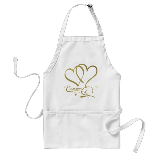 Tablier Forever Hearts Gold éditable couleurs arrière - pl (Devant)