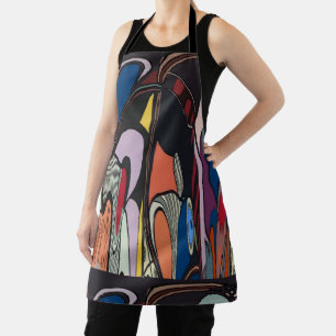 Tablier Forme Abstraite, dachshund ajouter du texte, tabli