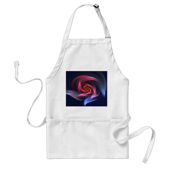 Tablier Forme De Vortex Abstrait Rouge Et Bleu (Devant)
