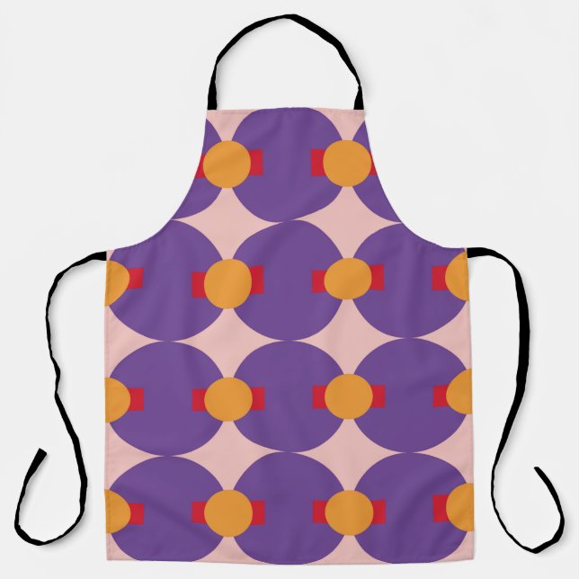 Tablier Forme géométrique design motif rétro abstrait vint (Recto)
