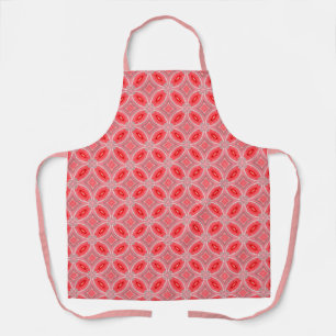 Tablier Formes Abstraites rouges