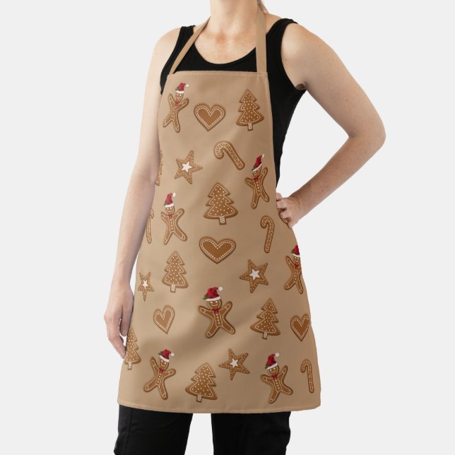 Tablier Formes de biscuits de Noël en pain d'épices sur fo (Insitu)