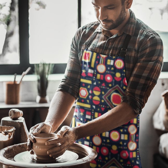 Tablier Formes géométriques multicolores (Geometric shapes apron)