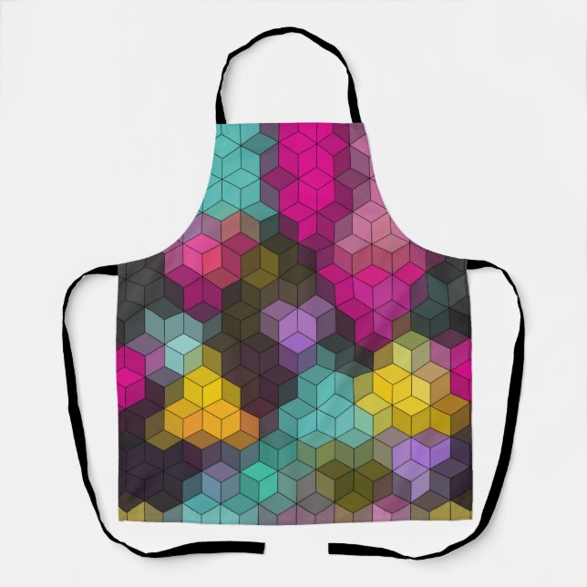 Tablier formes hexagones géométriques modernes Abstraites  (Recto)