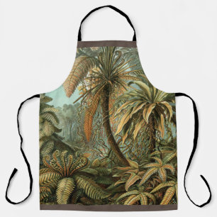 Tablier Fougères Palmier Antique Botanique Fougères Art