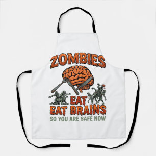 Tablier Fourchette Couteau Cerveau Halloween Manger Des Ce