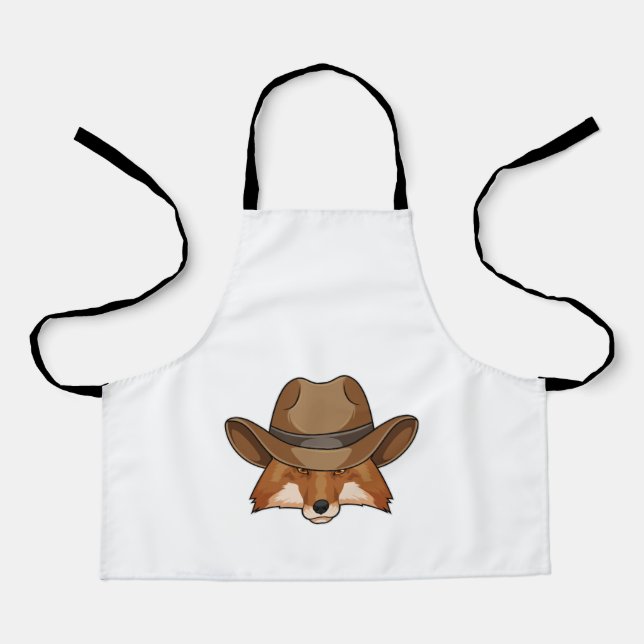 Tablier Fox comme Cowboy avec Casquette (Recto)