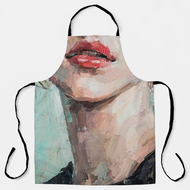 Tablier Fragment de peinture artistique. Portrait d'une fi (Recto)