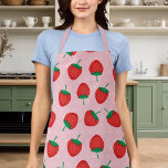 Tablier Fraise D'Été Rose Et Rouge<br><div class="desc">Agréable Porte-Fraises Rose Et Rouge Été</div>