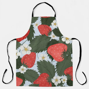 Tablier Fraises : motif de fruits d'été.