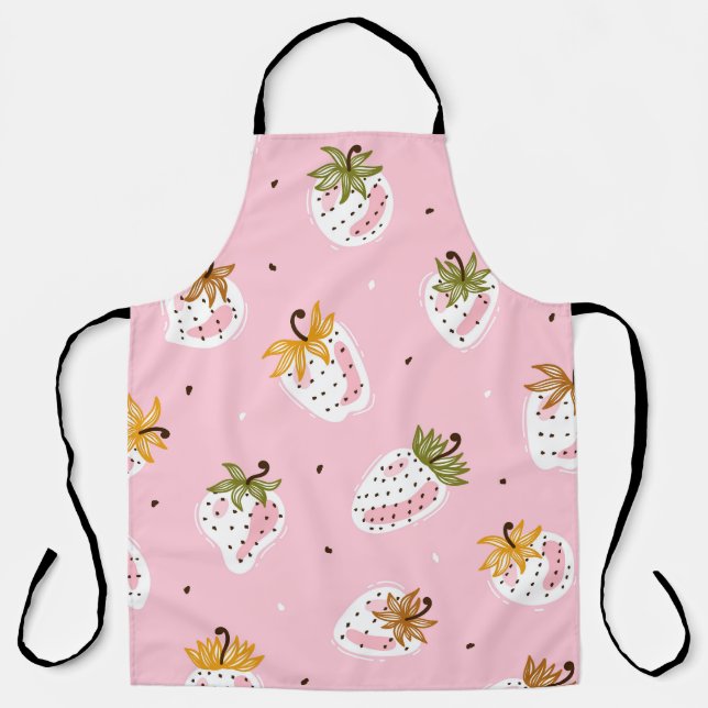 Tablier Fraises mûres Papier peint Vintage Fruit (Recto)
