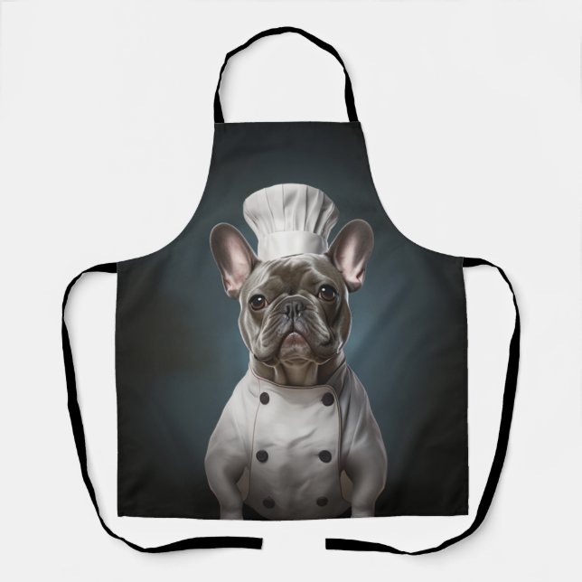 Tablier Français Chef Bulldog Frenchie (Recto)
