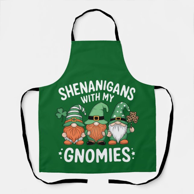 Tablier Fredonnements avec mes gnomes de la Saint-Patrick  (Recto)