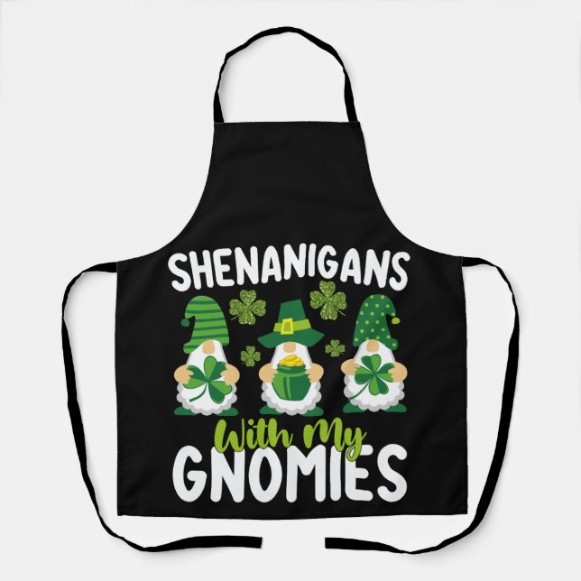 Tablier Fredonnements avec mes gnomes Gnome St Patrick's D (Recto)