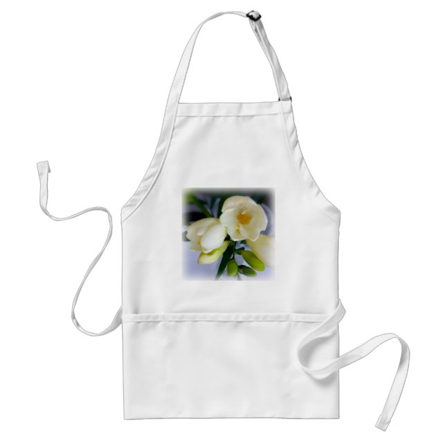 Tablier freesia blanc jaune (Devant)