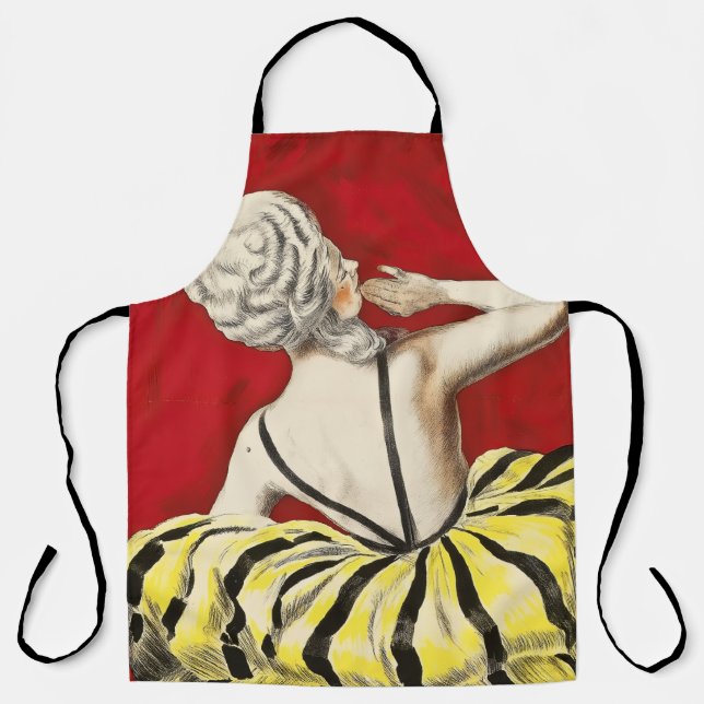 Tablier French art nouveau beauty Creme de Luzy advertisem (Recto)