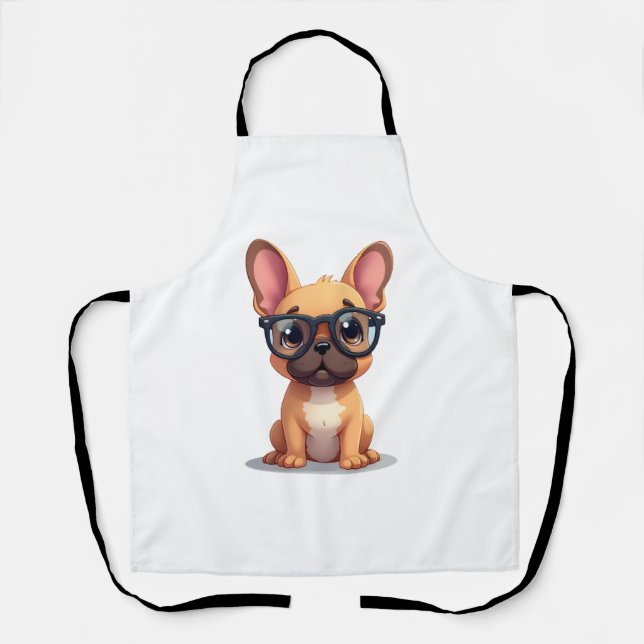 Tablier French Bulldog Wearing Glasses Copy (Recto)