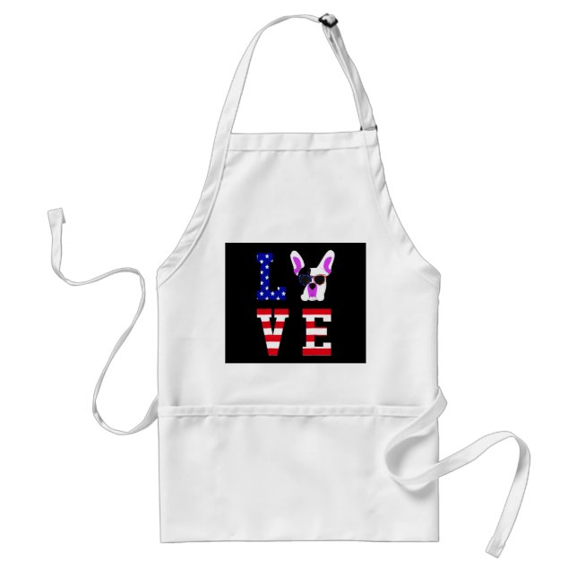 Tablier Frenchie Gift | Cool mignon Amour Français Bulldog (Devant)