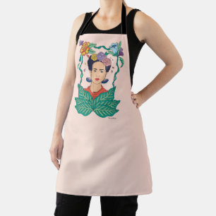 Tablier Frida Kahlo Graphisme du cadre floral