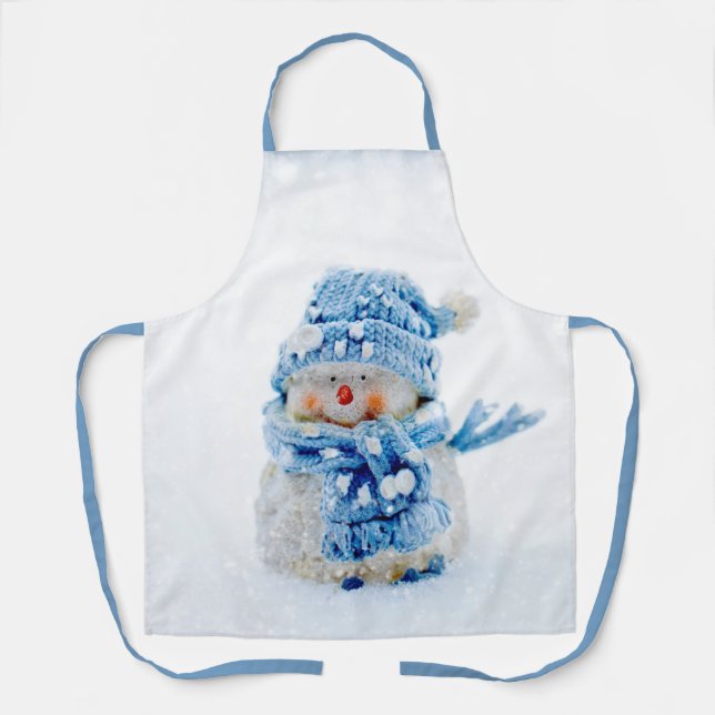 Tablier Friend Frosty en bleu (Recto)