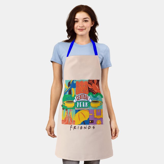 Tablier FRIENDS™ | Central Perk Graphique Vibrant (Porté)