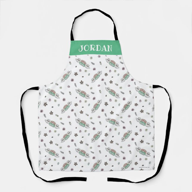 Tablier FRIENDS™| Motif Central Perk Coffee Watercolor (Recto)