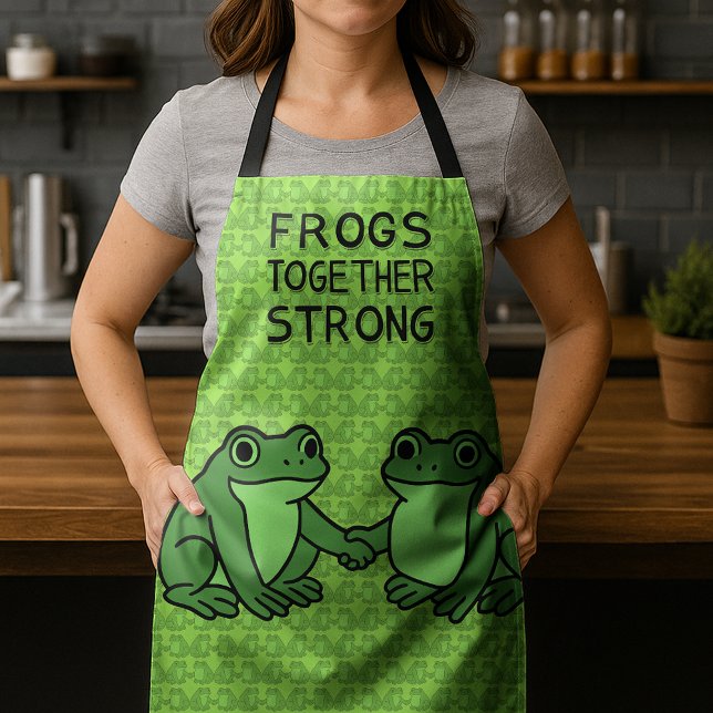 Tablier Frogs Together Strong Portland Frog Protest (Créateur téléchargé)