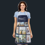 Tablier From Us Family Photo Collage We Love You Nana Navy<br><div class="desc">Customize this From Us Family Photo Collage We Love You Nana Apron holiday gift idea to celebrate friends, family, ou one of your favorite people. This personalized vend des makes a thoughtful custom Christmas. Family and friends veut love this From Us Family Photo Collage We Love You Nana Apron personalized...</div>