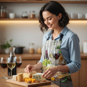 Tablier Fromage Vin Miel Noix Raisins Crackers Alimentatio